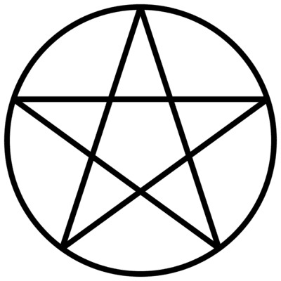Wicca - Witchcraft - Penagram symbol - earth, air, water, fire, spirit